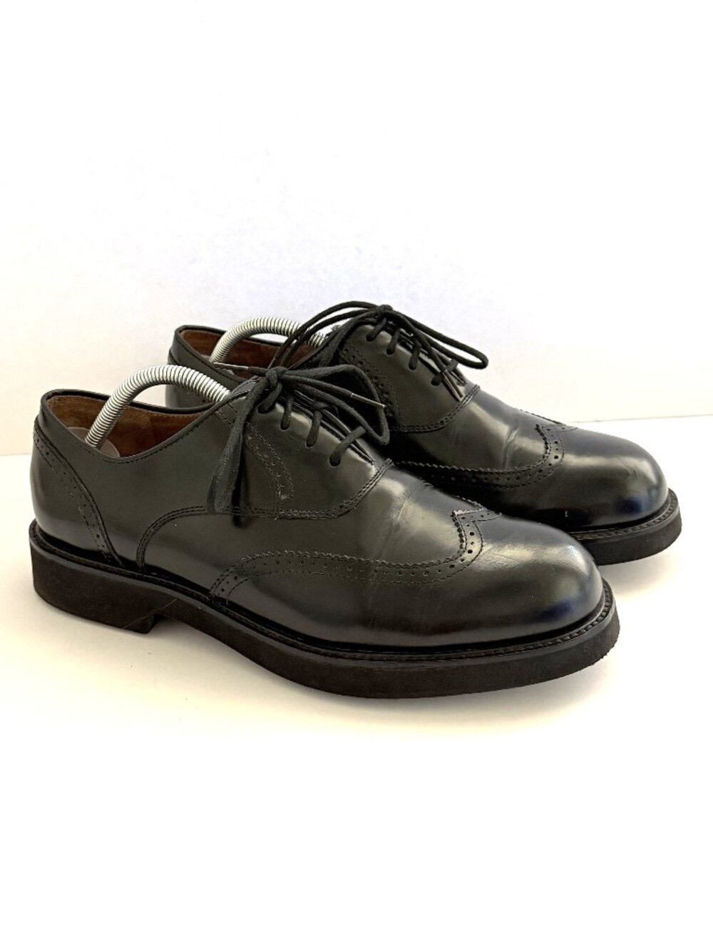 Bass "Charlie" Men Oxford Shoes 9.5M Black Leather Lace Up